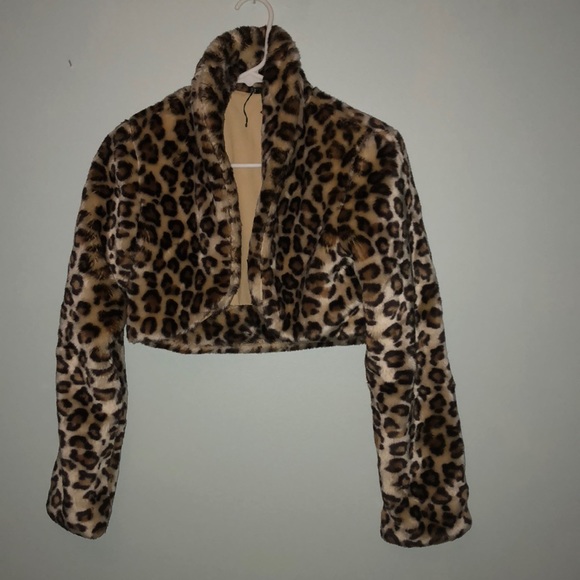 cheetah cropped jacket